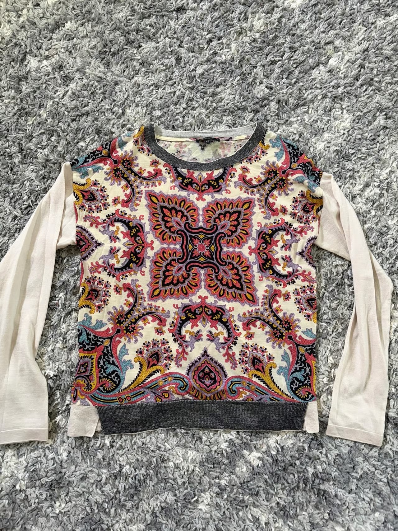 ETRO Women’s Paisley Sweater Blouse Longsleeve