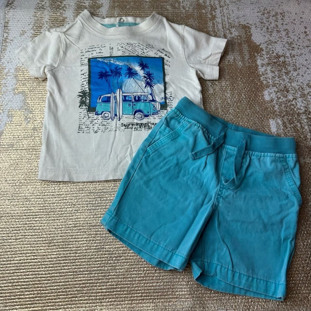 CAT & JACK Baby Boys Summer Vacation Matching Outfit Sets Bundle | Size 18M